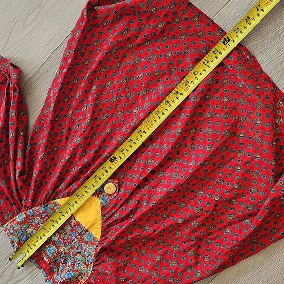 Vintage Manhattan Western Paisley Tea Dress, Size 3 - Picture 8 of 14
